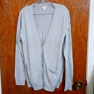 J.Crew L Cardigan heathered grey, good condition